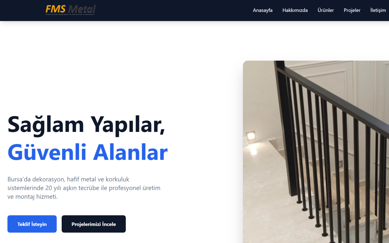 FMS Metal - Obsinest Web Geliştirme proje